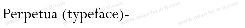 Perpetua (typeface)字体转换